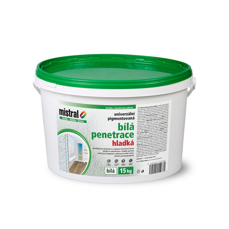 Mistral Bílá penetrace HLADKÁ 7,5kg
